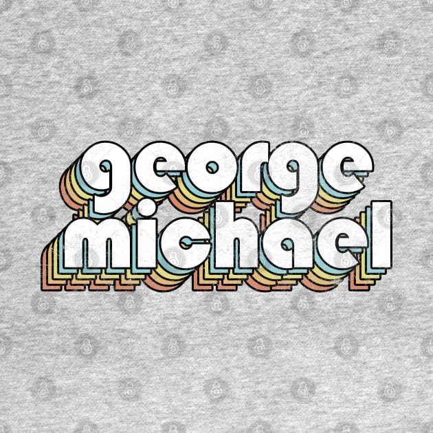 George Michael - Retro Rainbow Letters by Dimma Viral